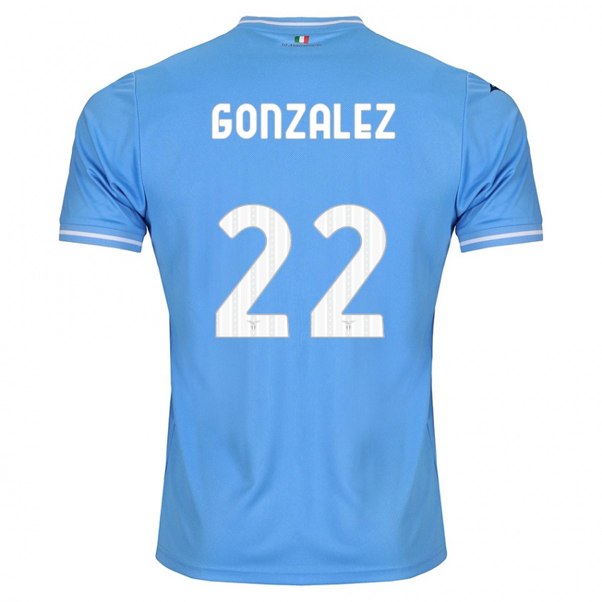 Niño Camiseta Diego González #22 Azul 1ª Equipación 2023/24 La Camisa