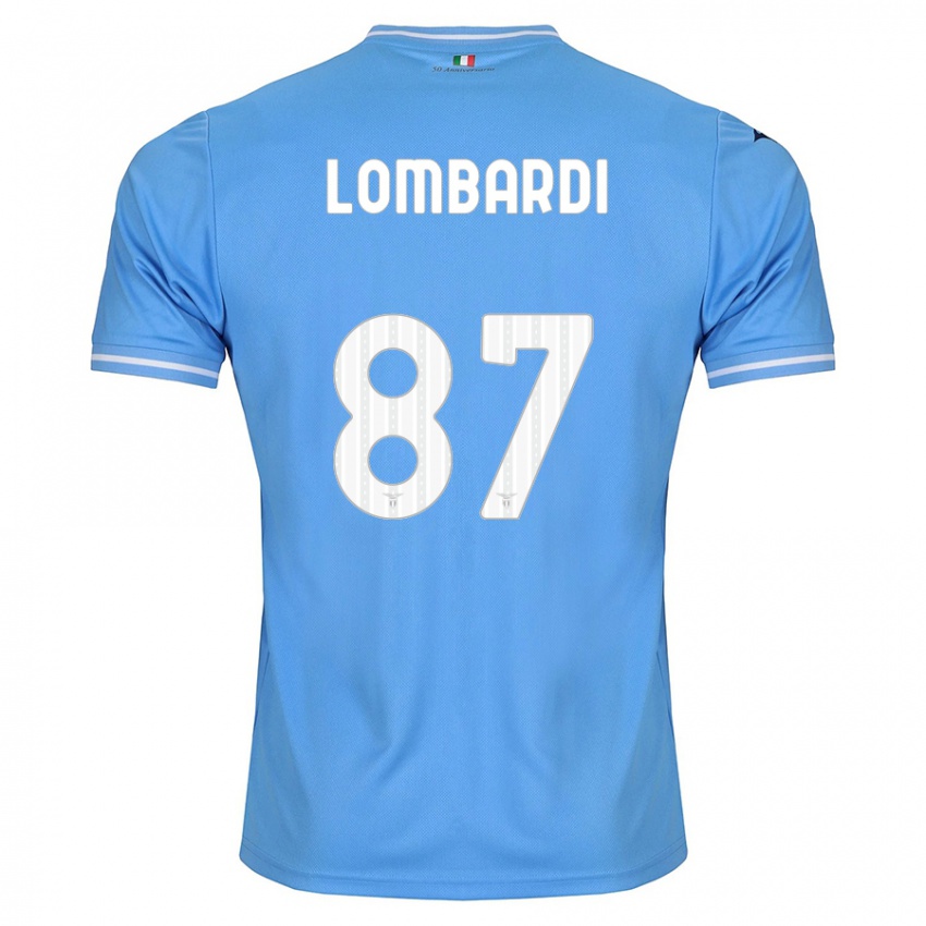 Niño Camiseta Cristiano Lombardi #87 Azul 1ª Equipación 2023/24 La Camisa