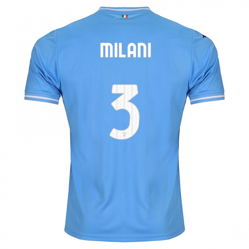 Niño Camiseta Alessandro Milani #3 Azul 1ª Equipación 2023/24 La Camisa