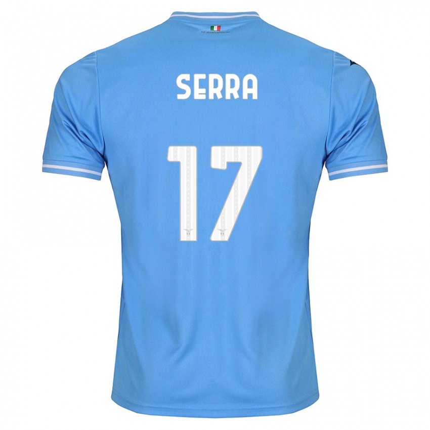 Niño Camiseta Federico Serra #17 Azul 1ª Equipación 2023/24 La Camisa