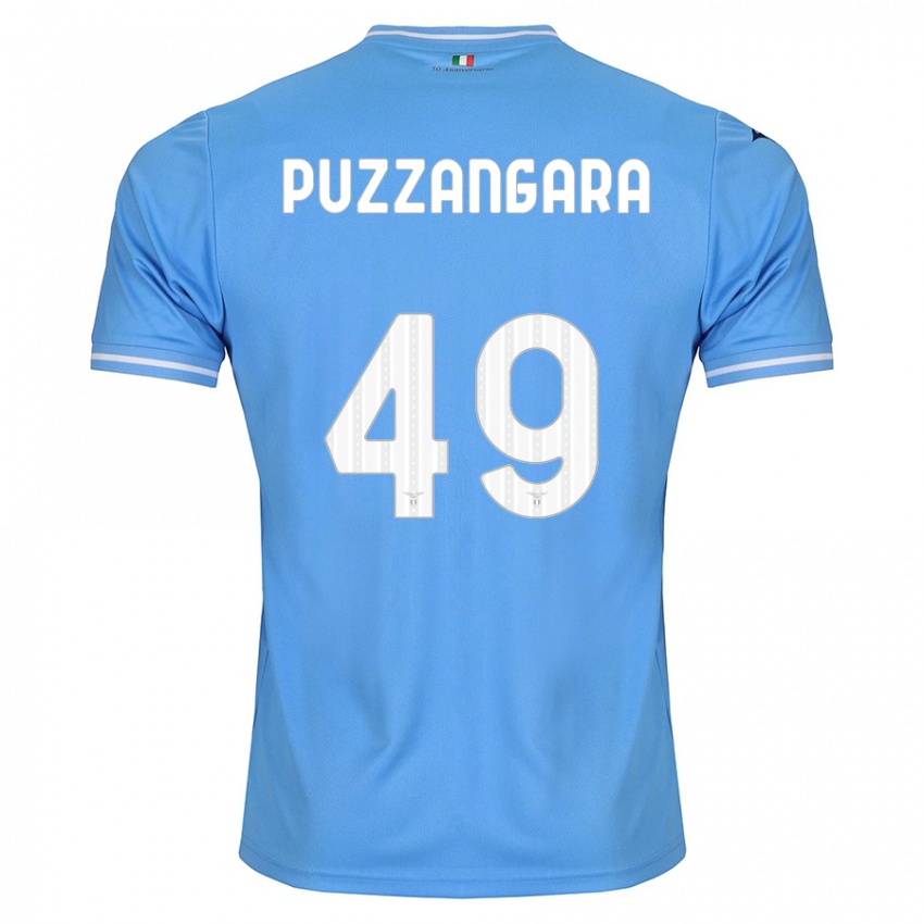 Niño Camiseta Angelo Antonio Puzzangara #49 Azul 1ª Equipación 2023/24 La Camisa