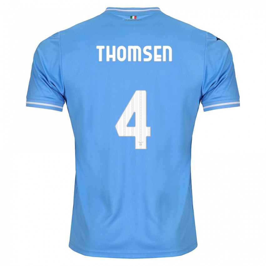 Niño Camiseta Maria Møller Thomsen #4 Azul 1ª Equipación 2023/24 La Camisa
