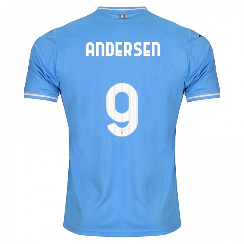 Niño Camiseta Signe Holt Andersen #9 Azul 1ª Equipación 2023/24 La Camisa