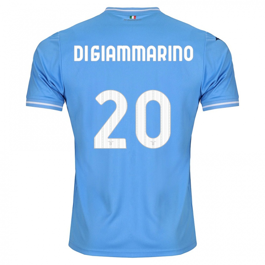 Niño Camiseta Virginia Di Giammarino #20 Azul 1ª Equipación 2023/24 La Camisa