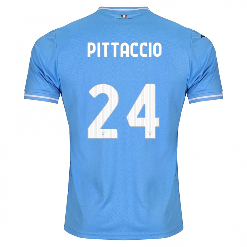 Niño Camiseta Francesca Pittaccio #24 Azul 1ª Equipación 2023/24 La Camisa