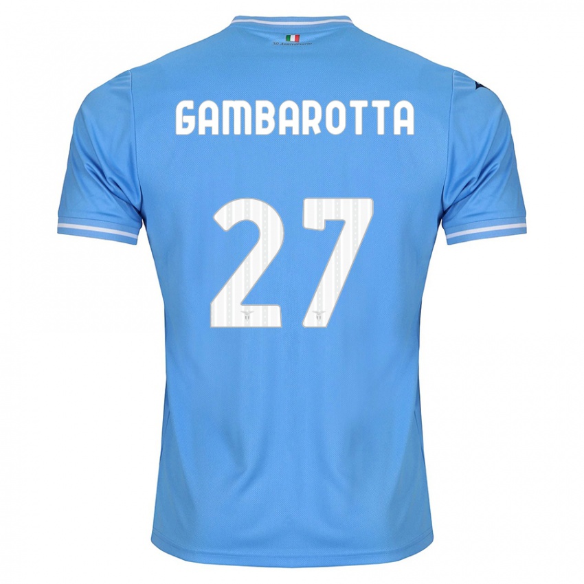 Niño Camiseta Margot Gambarotta #27 Azul 1ª Equipación 2023/24 La Camisa