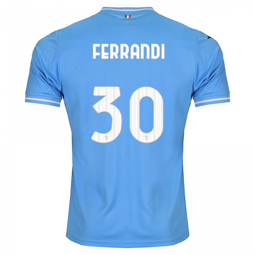 Niño Camiseta Giulia Ferrandi #30 Azul 1ª Equipación 2023/24 La Camisa