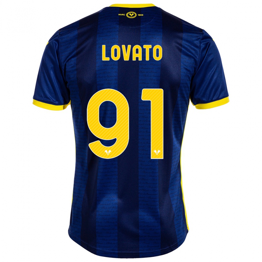 Niño Camiseta Enrico Lovato #91 Armada 1ª Equipación 2023/24 La Camisa