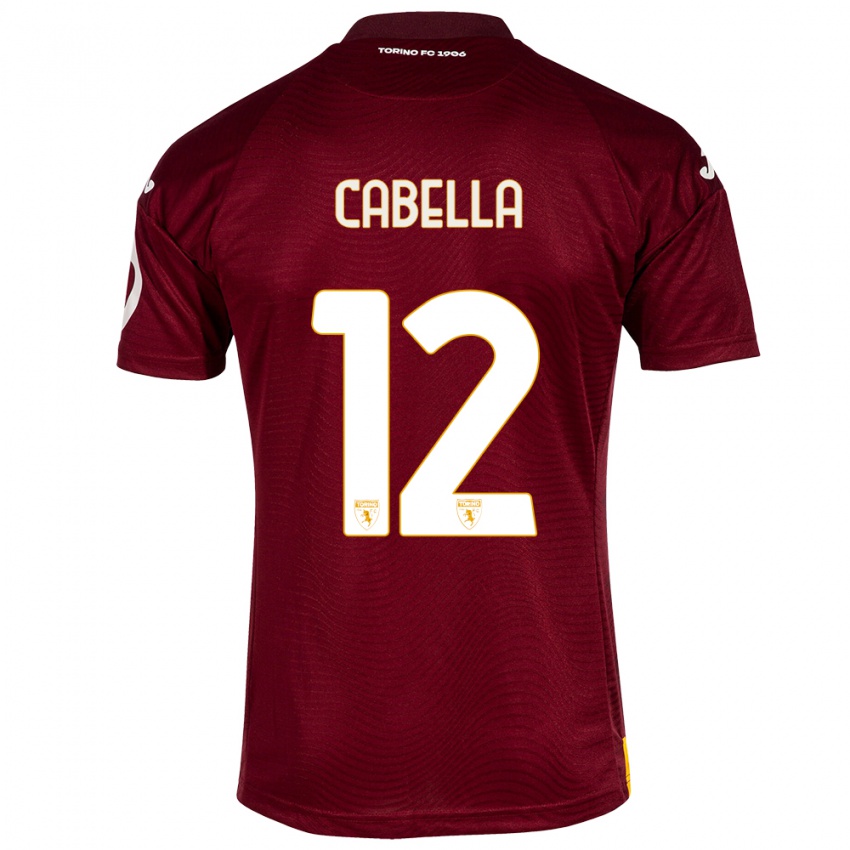 Niño Camiseta Matteo Cabella #12 Rojo Oscuro 1ª Equipación 2023/24 La Camisa