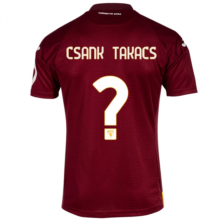Niño Camiseta Kristóf Csánk-Takács #0 Rojo Oscuro 1ª Equipación 2023/24 La Camisa