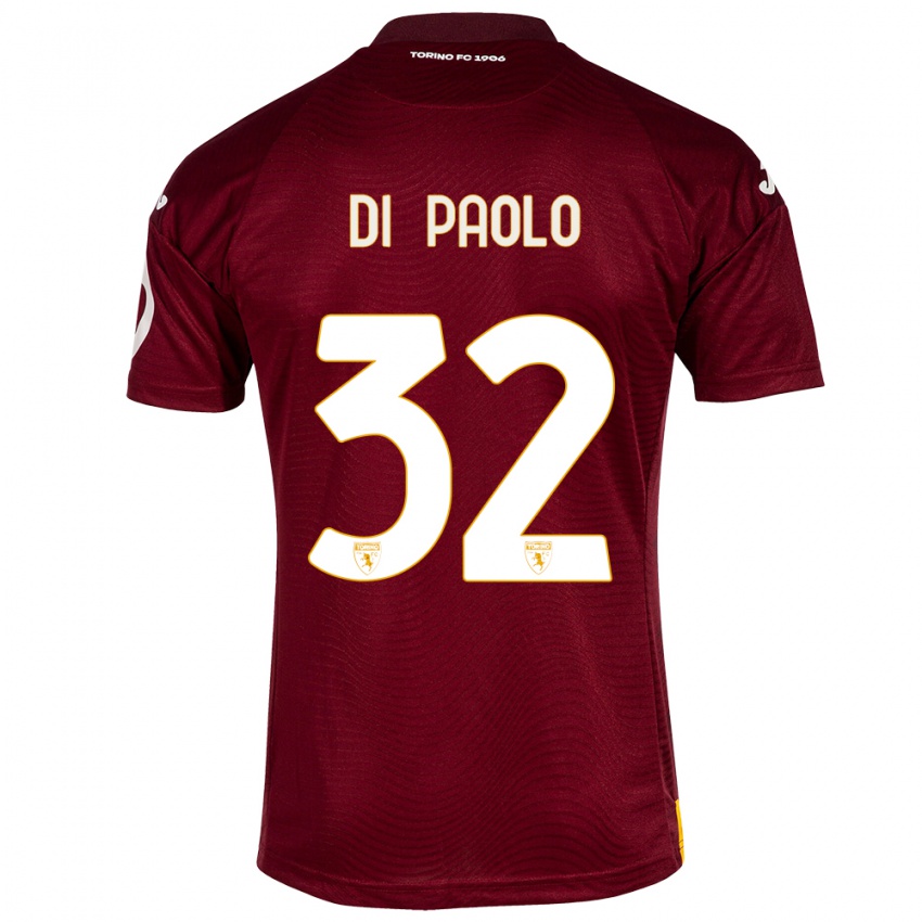 Niño Camiseta Sebastiano Di Paolo #32 Rojo Oscuro 1ª Equipación 2023/24 La Camisa