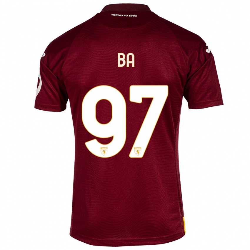 Niño Camiseta El-Hadji Ba #97 Rojo Oscuro 1ª Equipación 2023/24 La Camisa