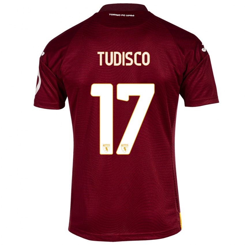 Niño Camiseta Giorgia Tudisco #17 Rojo Oscuro 1ª Equipación 2023/24 La Camisa