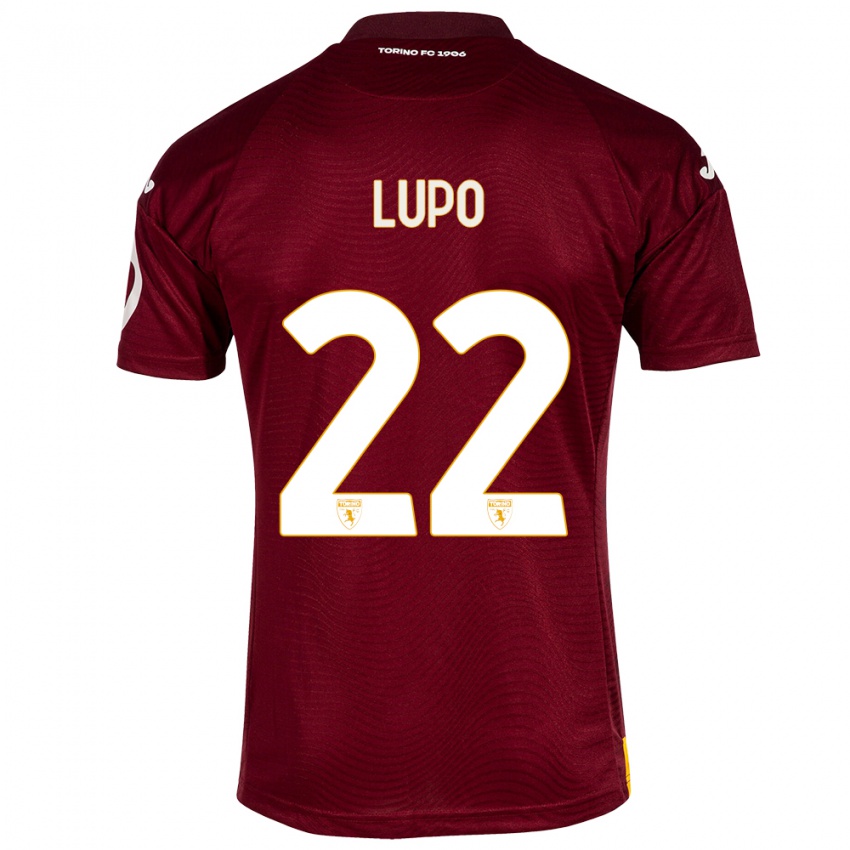 Niño Camiseta Enrica Lupo #22 Rojo Oscuro 1ª Equipación 2023/24 La Camisa