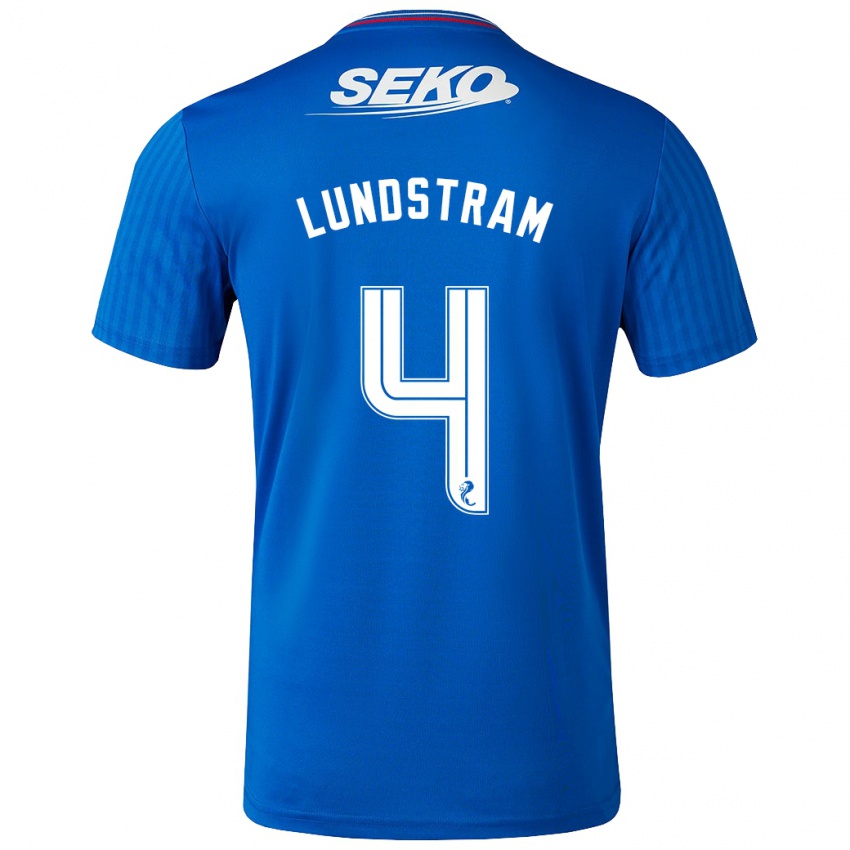 Niño Camiseta John Lundstram #4 Azul 1ª Equipación 2023/24 La Camisa