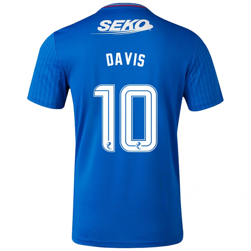 Niño Camiseta Steven Davis #10 Azul 1ª Equipación 2023/24 La Camisa