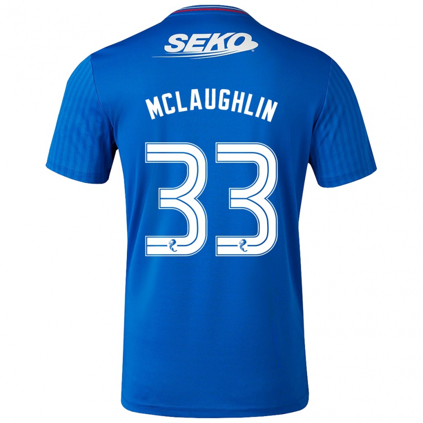Niño Camiseta Jon Mclaughlin #33 Azul 1ª Equipación 2023/24 La Camisa