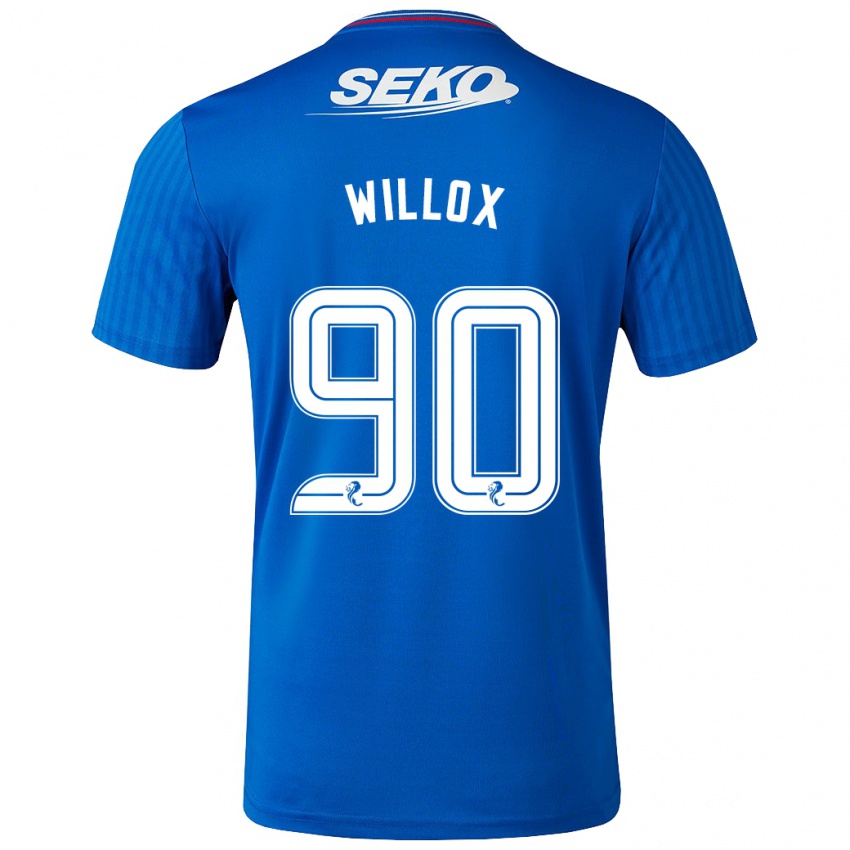 Niño Camiseta Kieron Willox #90 Azul 1ª Equipación 2023/24 La Camisa