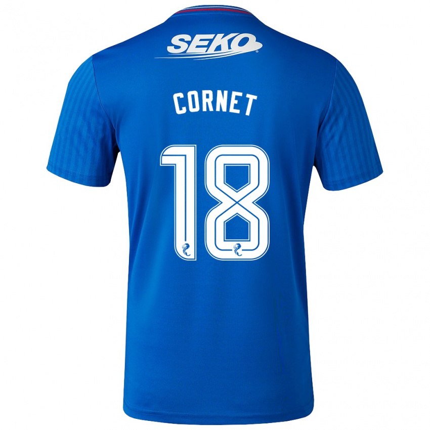 Niño Camiseta Chelsea Cornet #18 Azul 1ª Equipación 2023/24 La Camisa