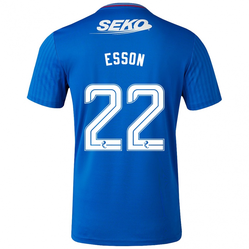 Niño Camiseta Victoria Esson #22 Azul 1ª Equipación 2023/24 La Camisa
