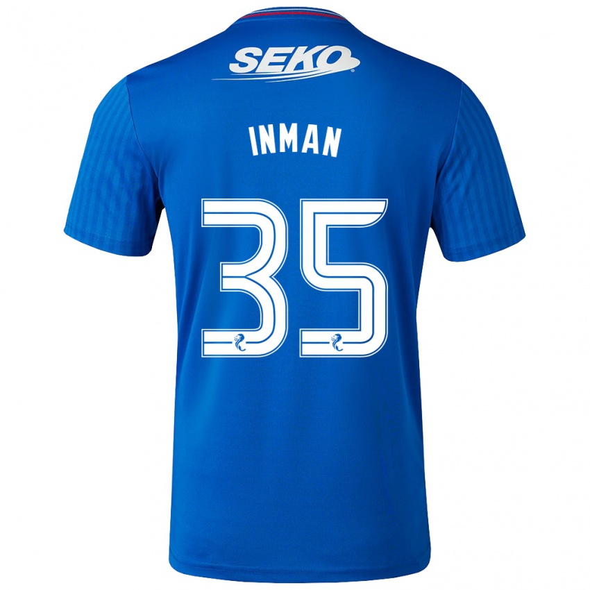 Niño Camiseta Lucy Inman #35 Azul 1ª Equipación 2023/24 La Camisa
