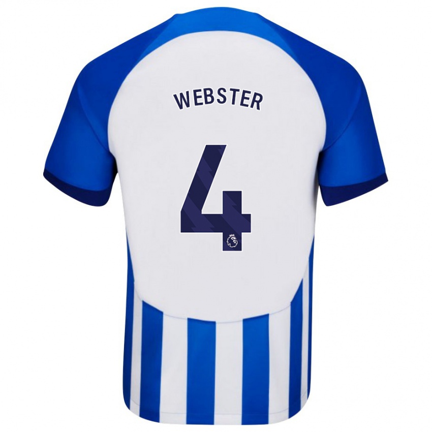 Niño Camiseta Adam Webster #4 Azul 1ª Equipación 2023/24 La Camisa