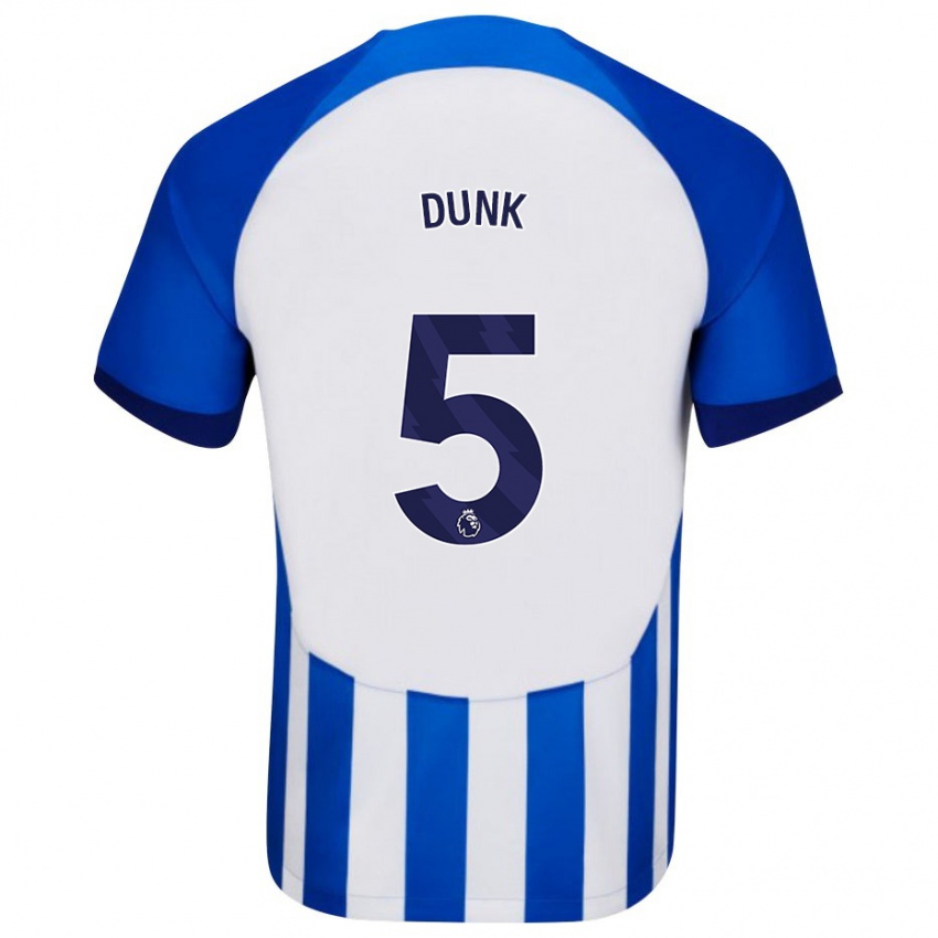 Niño Camiseta Lewis Dunk #5 Azul 1ª Equipación 2023/24 La Camisa