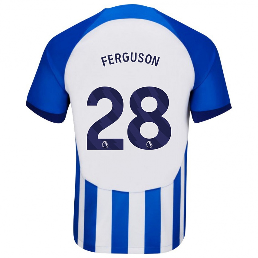 Niño Camiseta Evan Ferguson #28 Azul 1ª Equipación 2023/24 La Camisa