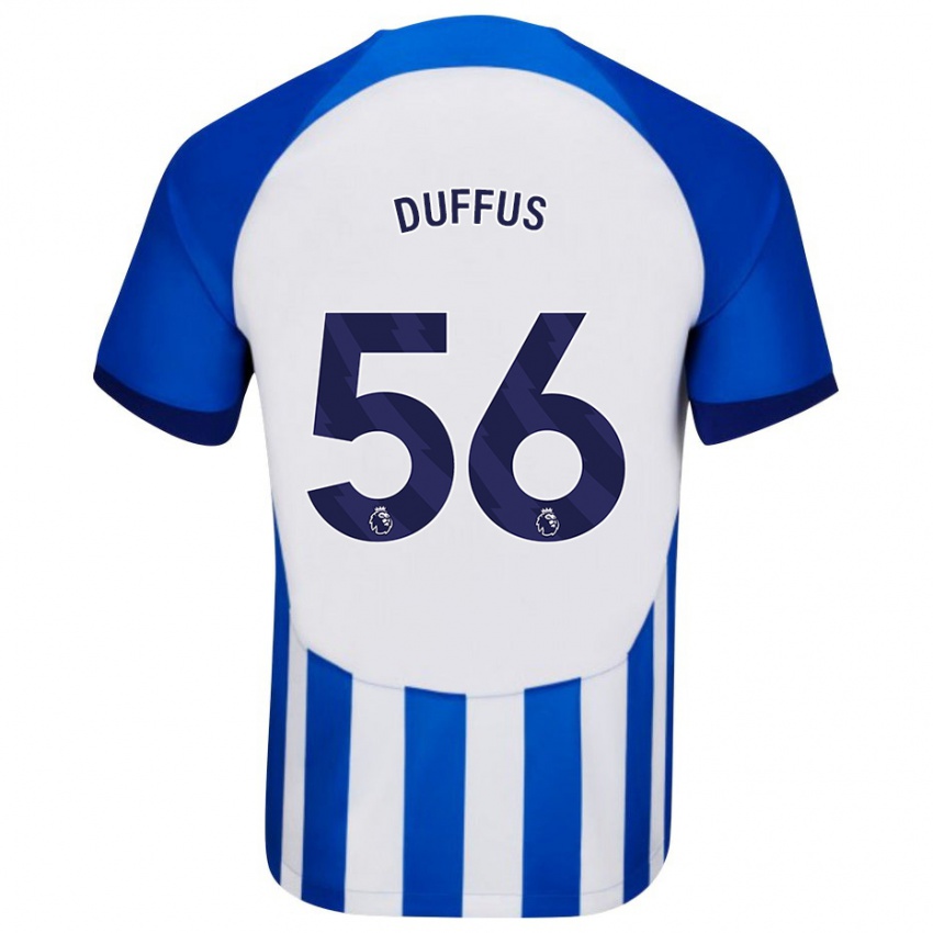 Niño Camiseta Josh Duffus #56 Azul 1ª Equipación 2023/24 La Camisa
