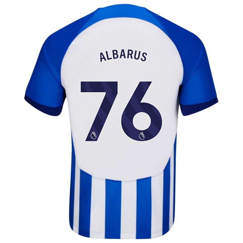 Niño Camiseta Zane Albarus #76 Azul 1ª Equipación 2023/24 La Camisa