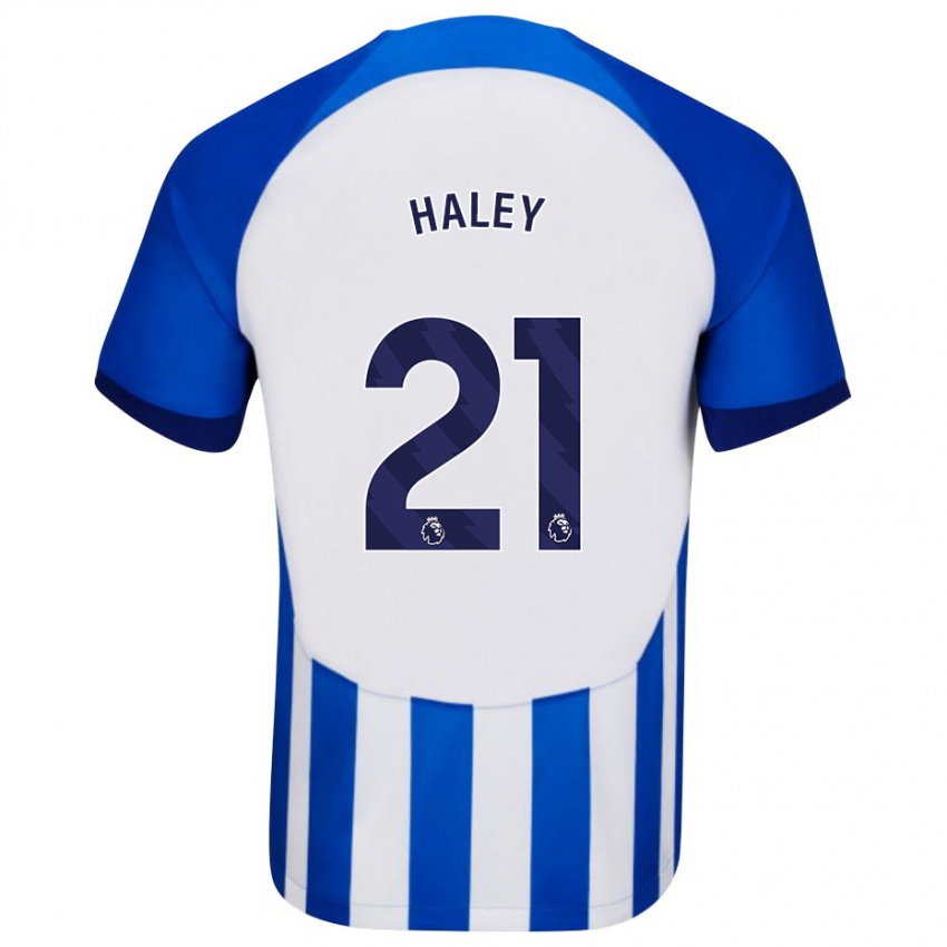 Niño Camiseta Madison Haley #21 Azul 1ª Equipación 2023/24 La Camisa