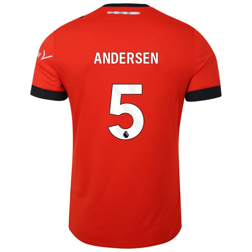 Niño Camiseta Mads Andersen #5 Rojo 1ª Equipación 2023/24 La Camisa