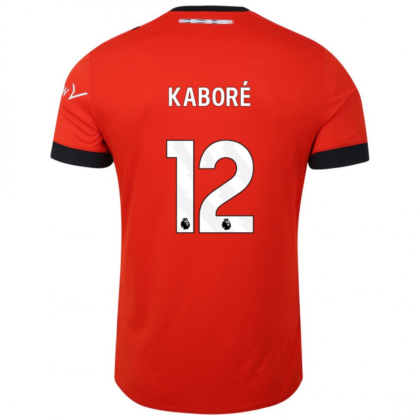 Niño Camiseta Issa Kabore #12 Rojo 1ª Equipación 2023/24 La Camisa