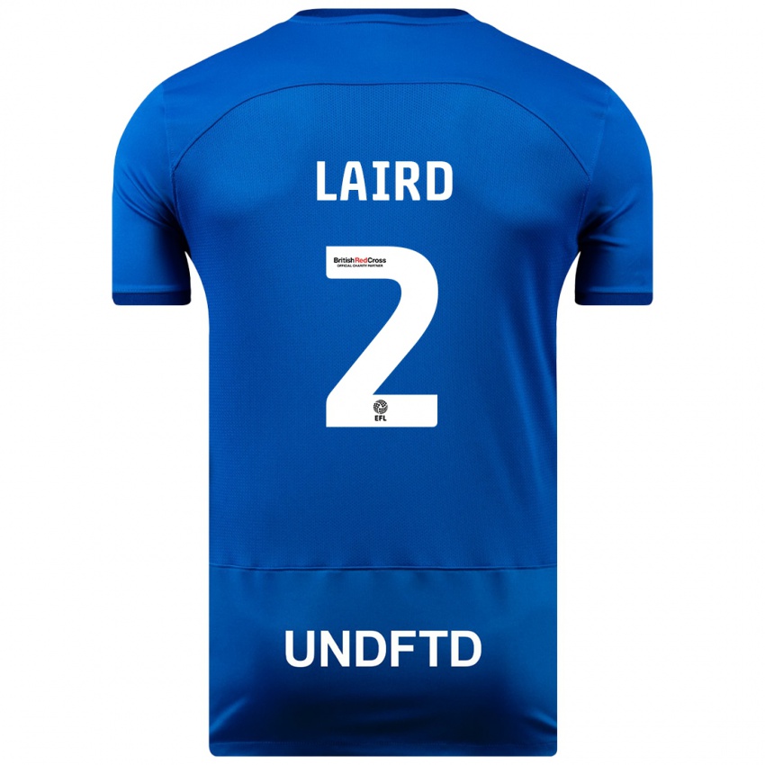Niño Camiseta Ethan Laird #2 Azul 1ª Equipación 2023/24 La Camisa
