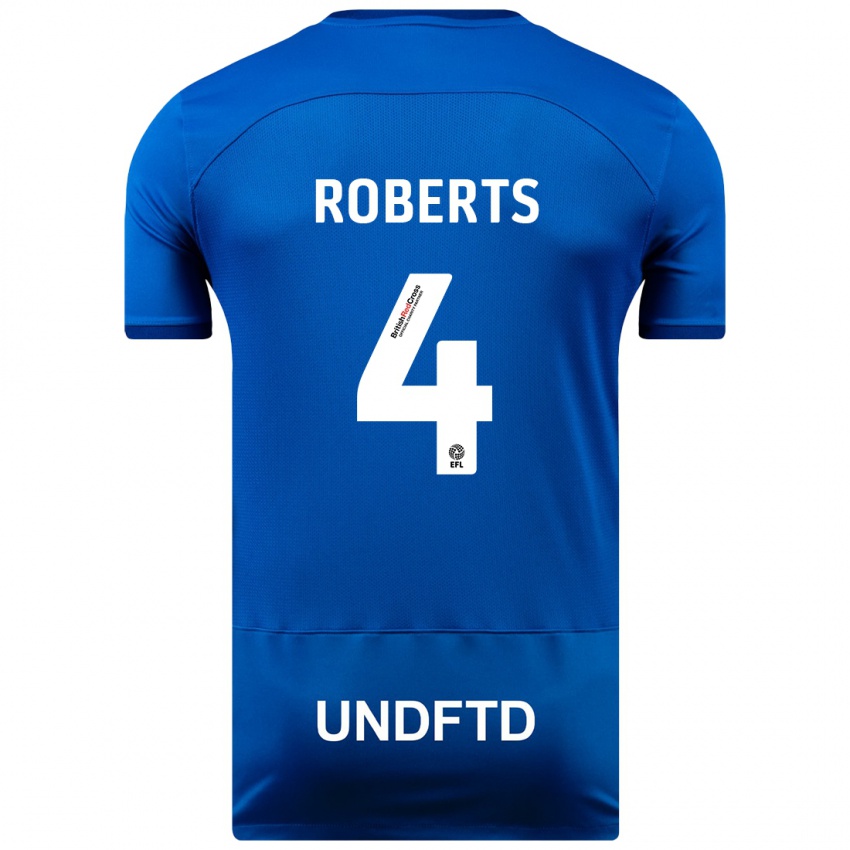 Niño Camiseta Marc Roberts #4 Azul 1ª Equipación 2023/24 La Camisa