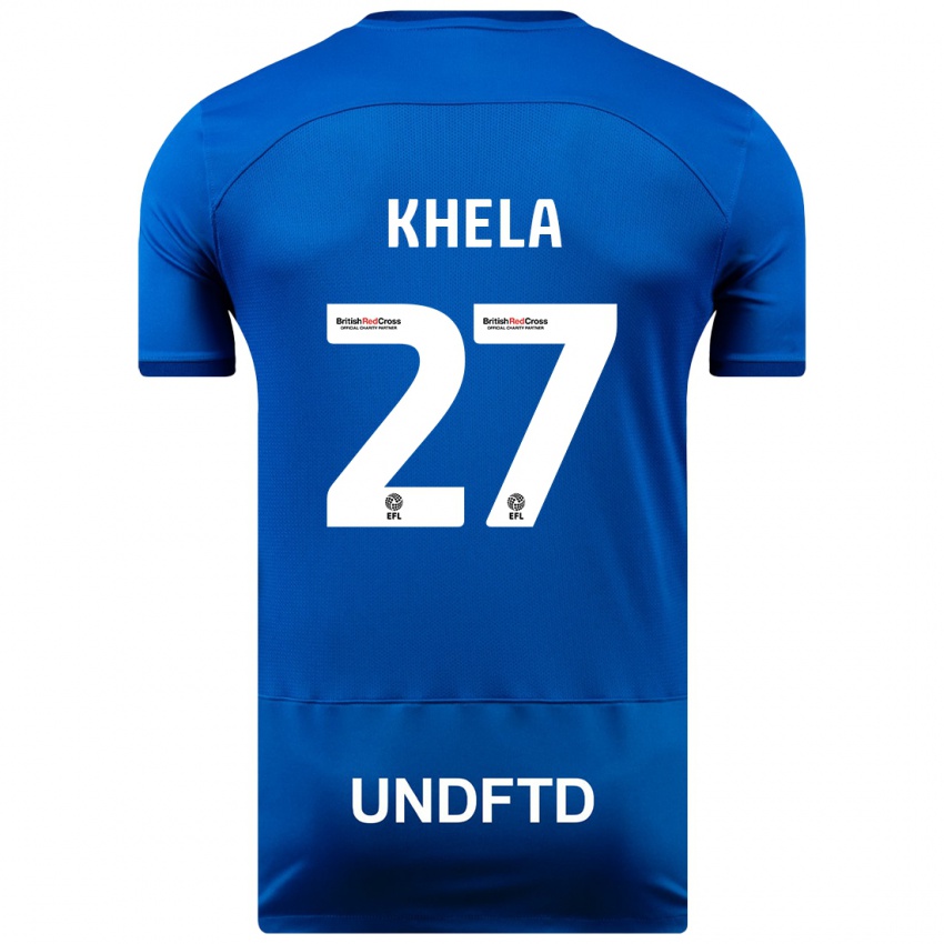 Niño Camiseta Brandon Khela #27 Azul 1ª Equipación 2023/24 La Camisa