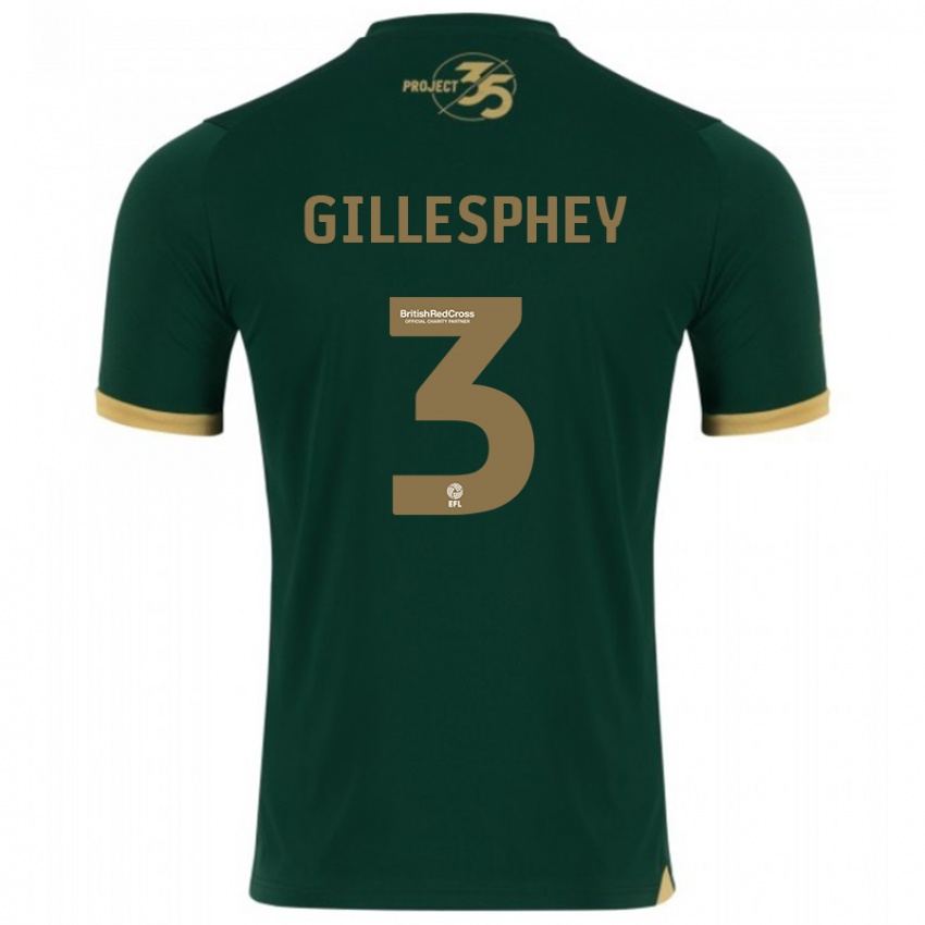 Niño Camiseta Macaulay Gillesphey #3 Verde 1ª Equipación 2023/24 La Camisa