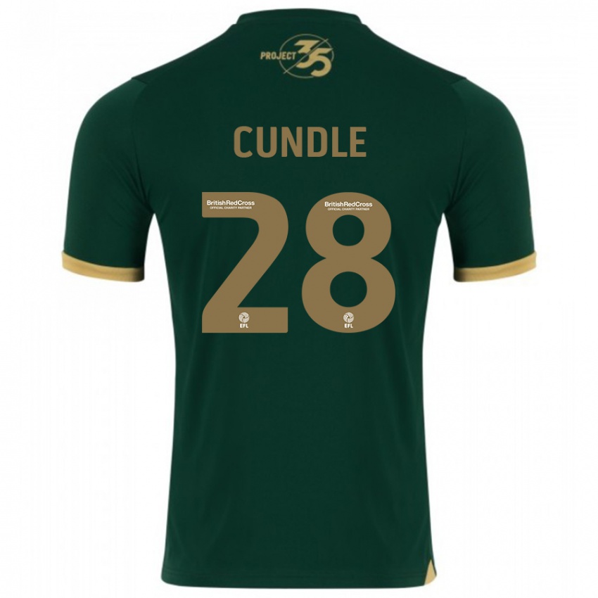 Niño Camiseta Luke Cundle #28 Verde 1ª Equipación 2023/24 La Camisa