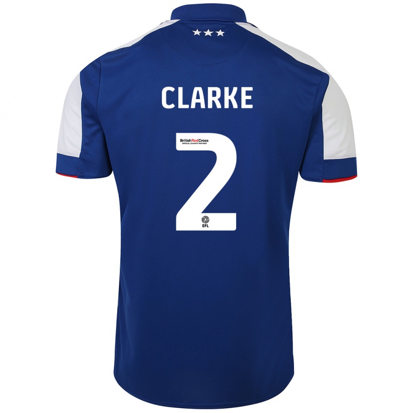 Niño Camiseta Harry Clarke #2 Azul 1ª Equipación 2023/24 La Camisa