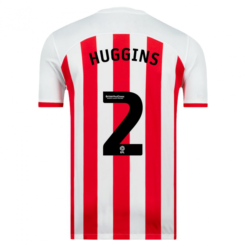 Niño Camiseta Niall Huggins #2 Blanco 1ª Equipación 2023/24 La Camisa