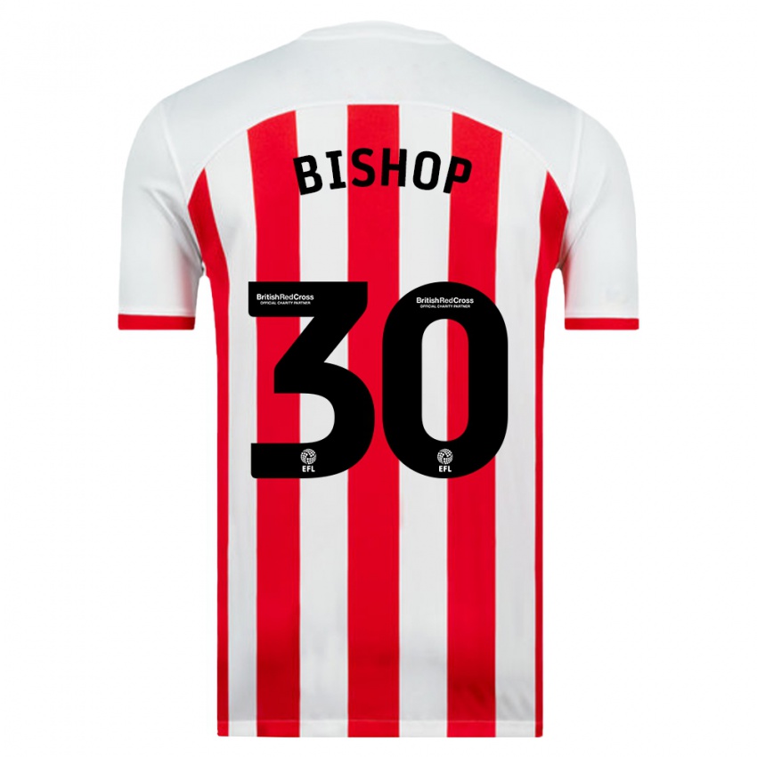 Niño Camiseta Nathan Bishop #30 Blanco 1ª Equipación 2023/24 La Camisa