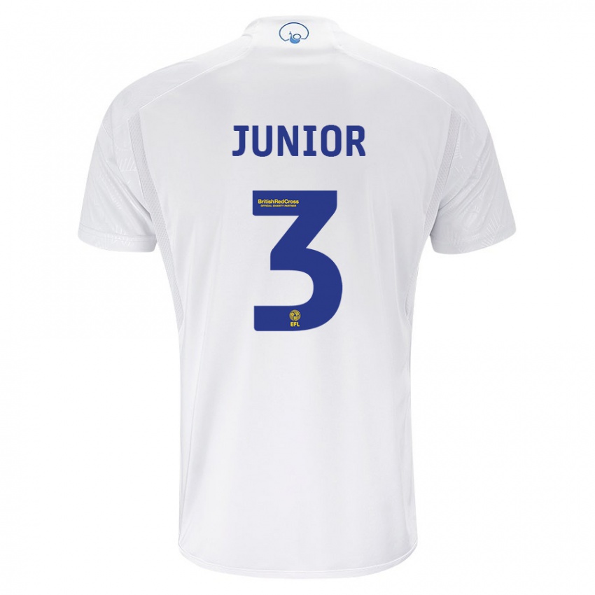 Niño Camiseta Junior Firpo #3 Blanco 1ª Equipación 2023/24 La Camisa