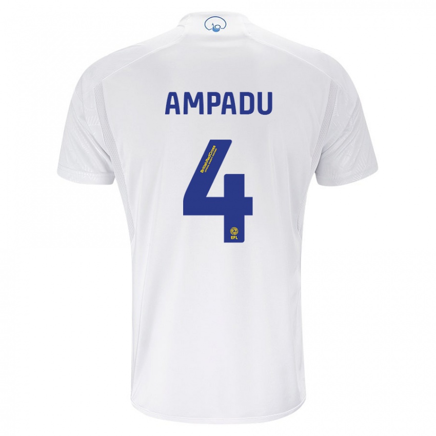 Niño Camiseta Ethan Ampadu #4 Blanco 1ª Equipación 2023/24 La Camisa