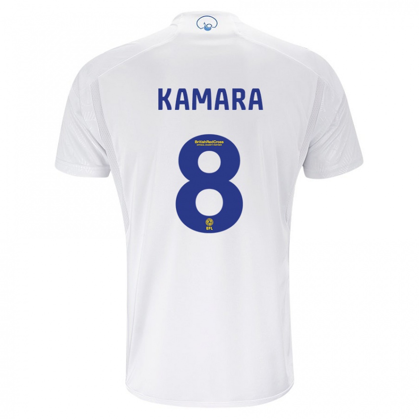 Niño Camiseta Glen Kamara #8 Blanco 1ª Equipación 2023/24 La Camisa