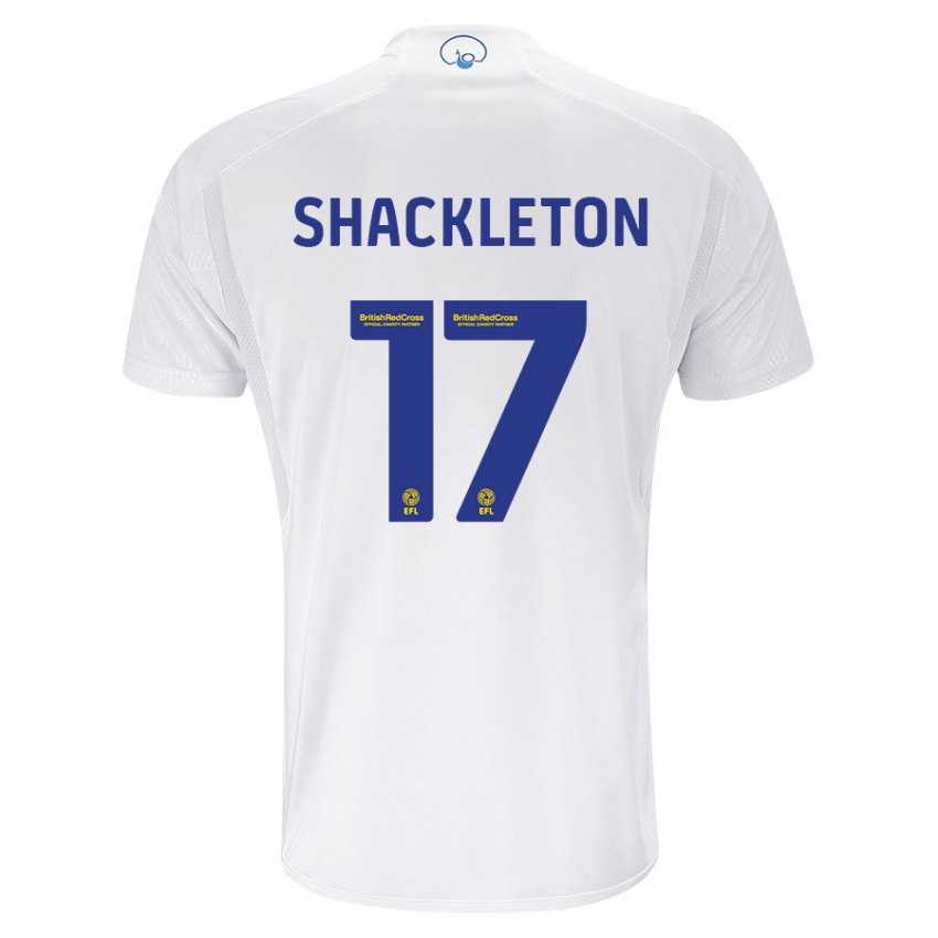 Niño Camiseta Jamie Shackleton #17 Blanco 1ª Equipación 2023/24 La Camisa