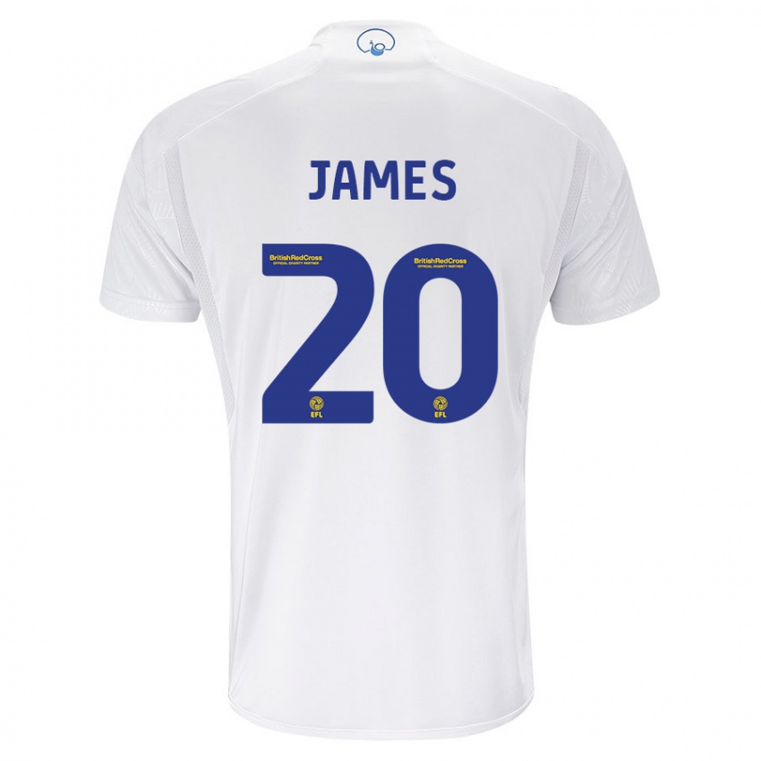 Niño Camiseta Daniel James #20 Blanco 1ª Equipación 2023/24 La Camisa
