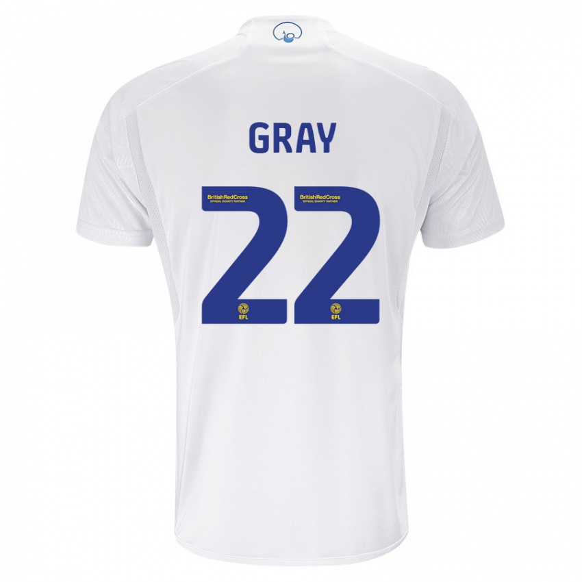 Niño Camiseta Archie Gray #22 Blanco 1ª Equipación 2023/24 La Camisa
