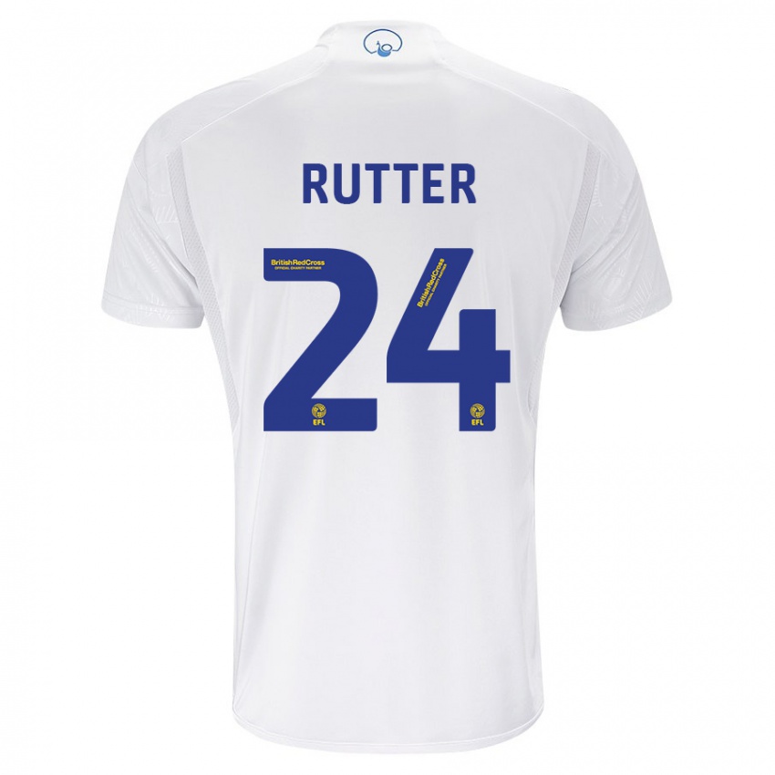 Niño Camiseta Georginio Rutter #24 Blanco 1ª Equipación 2023/24 La Camisa