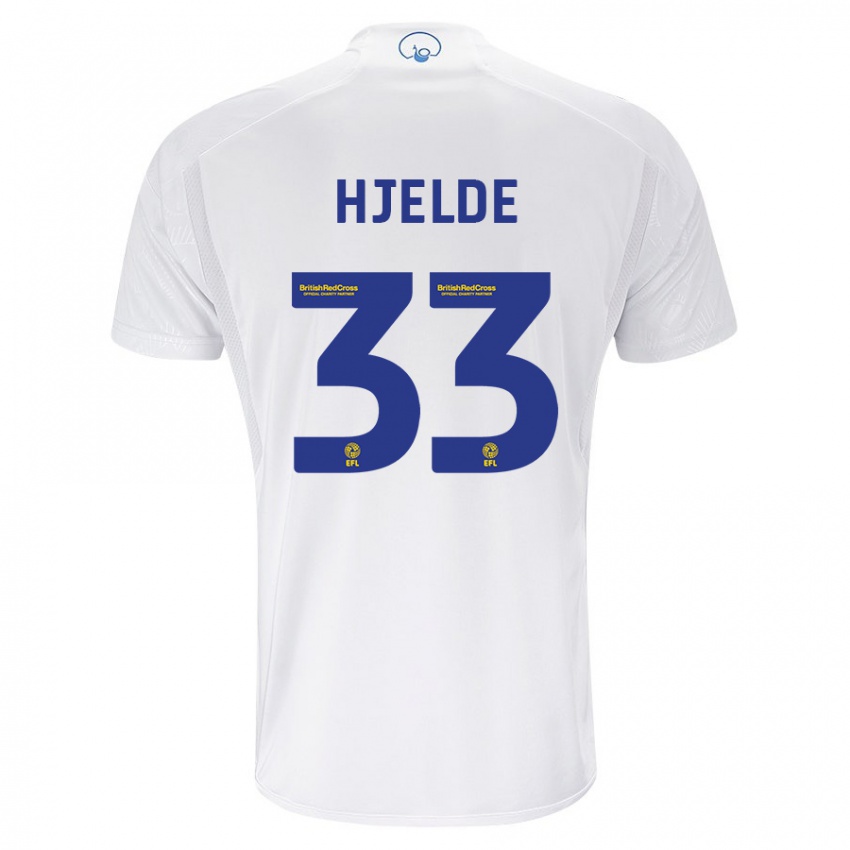 Niño Camiseta Leo Fuhr Hjelde #33 Blanco 1ª Equipación 2023/24 La Camisa