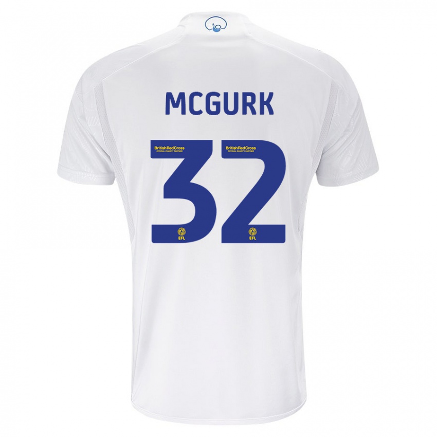 Niño Camiseta Sean Mcgurk #32 Blanco 1ª Equipación 2023/24 La Camisa